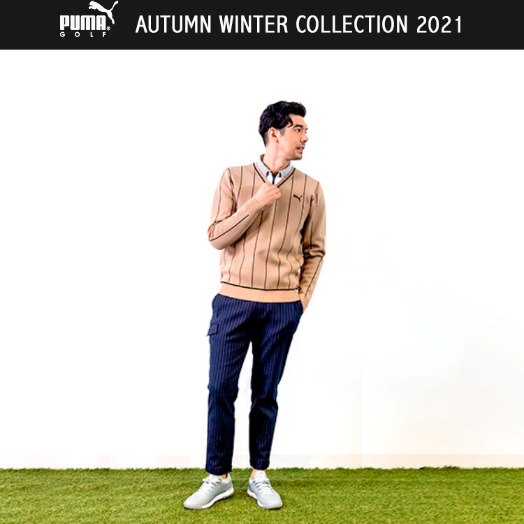 PUMA GOLF プーマ ゴルフウェア 930316 ストライプ Vネック ニットセーター （メンズ） :pm-21fw-wr-930316:F-NET  GOLF Yahoo!店 - 通販 - Yahoo!ショッピング