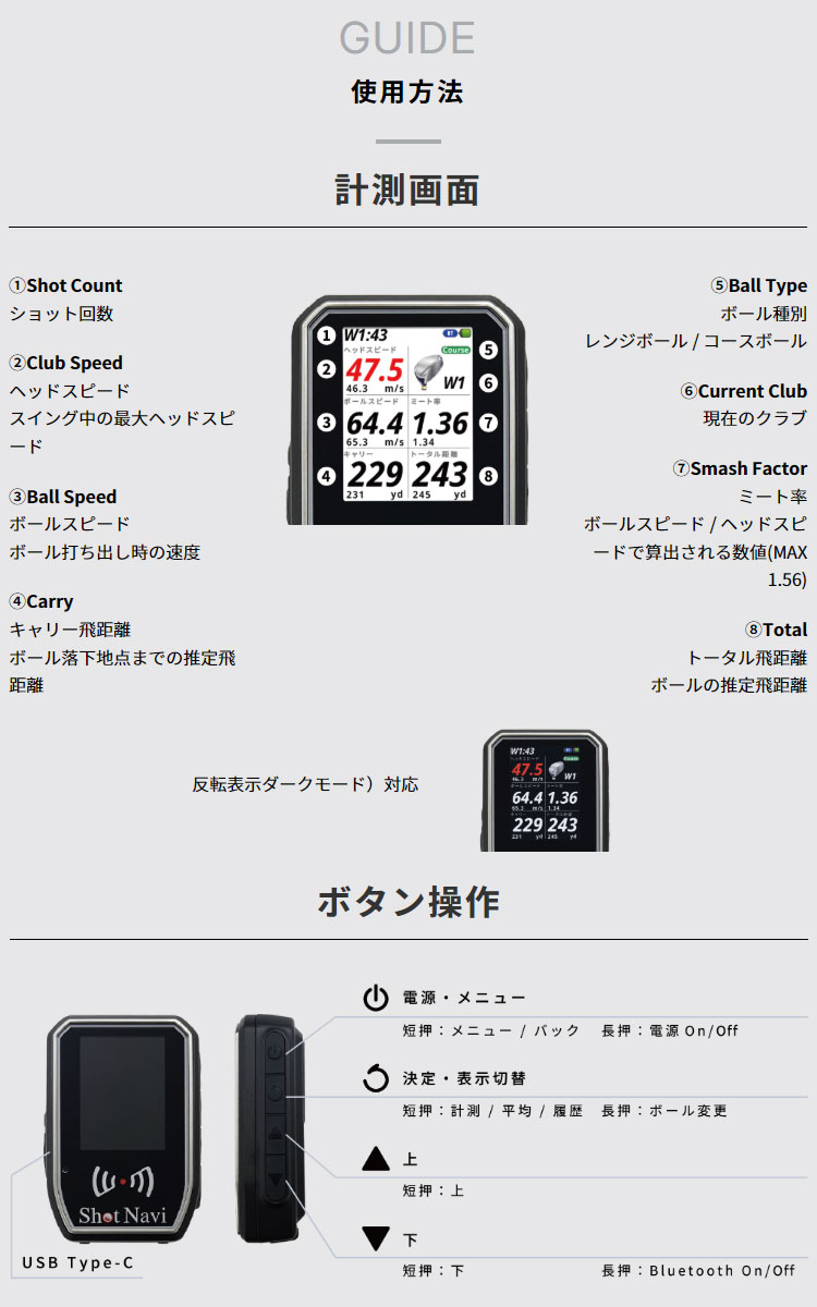 ShotNavi（ショットナビ） Shot Navi SHOTLYZER ショットライザー