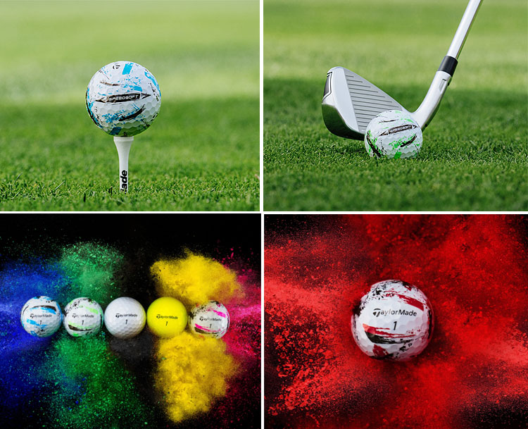 2024 テーラーメイド ゴルフボール SPEEDSOFT INK スピードソフト インク ボール レッド/グリーン 1ダース(12球) | TaylorMade | 02
