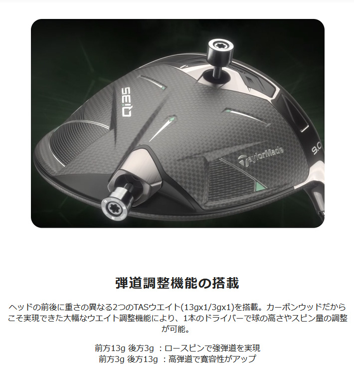 【特典ボール付】テーラーメイド Qi35 DRIVER キューアイ35 ドライバー Diamana BLACK 60 ディアマナ ブラック | TaylorMade | 07