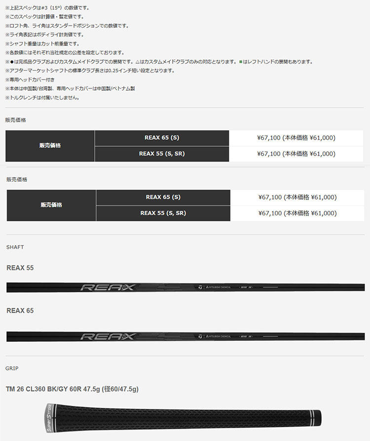 TaylorMade（テーラーメイド） Qi4D フェアウェイウッド REAX 55 : F