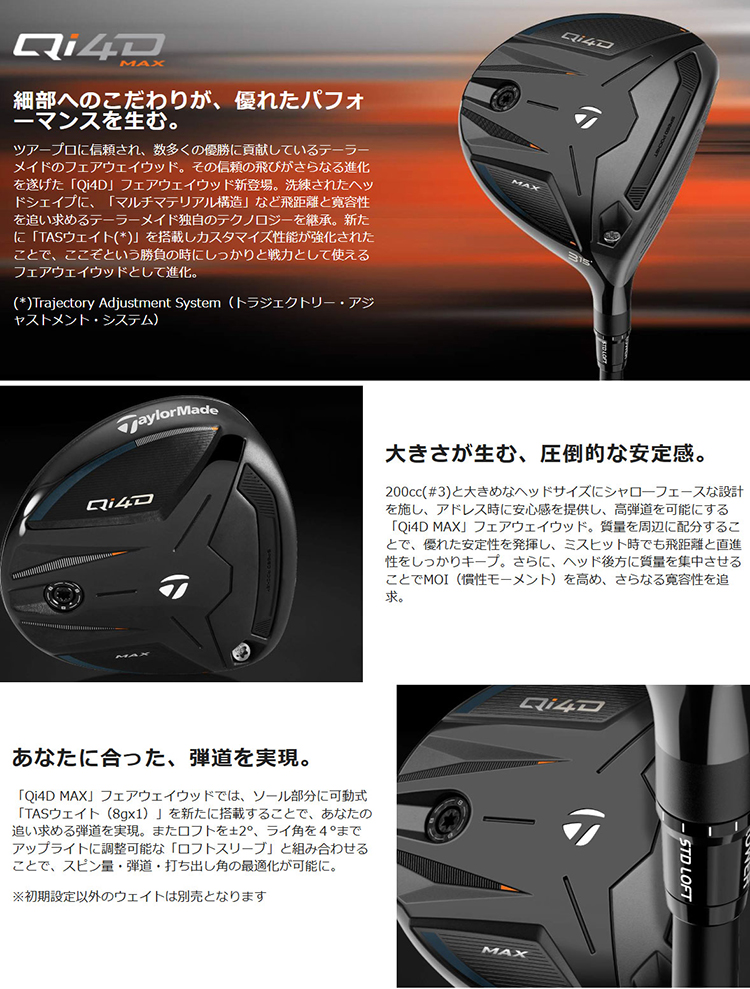 TaylorMade（テーラーメイド） Qi4D MAX / マックス フェアウェイ