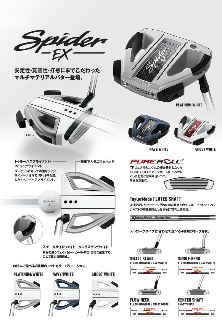 TaylorMade テーラーメイド ゴルフ Spider EX PUTTER スパイダー