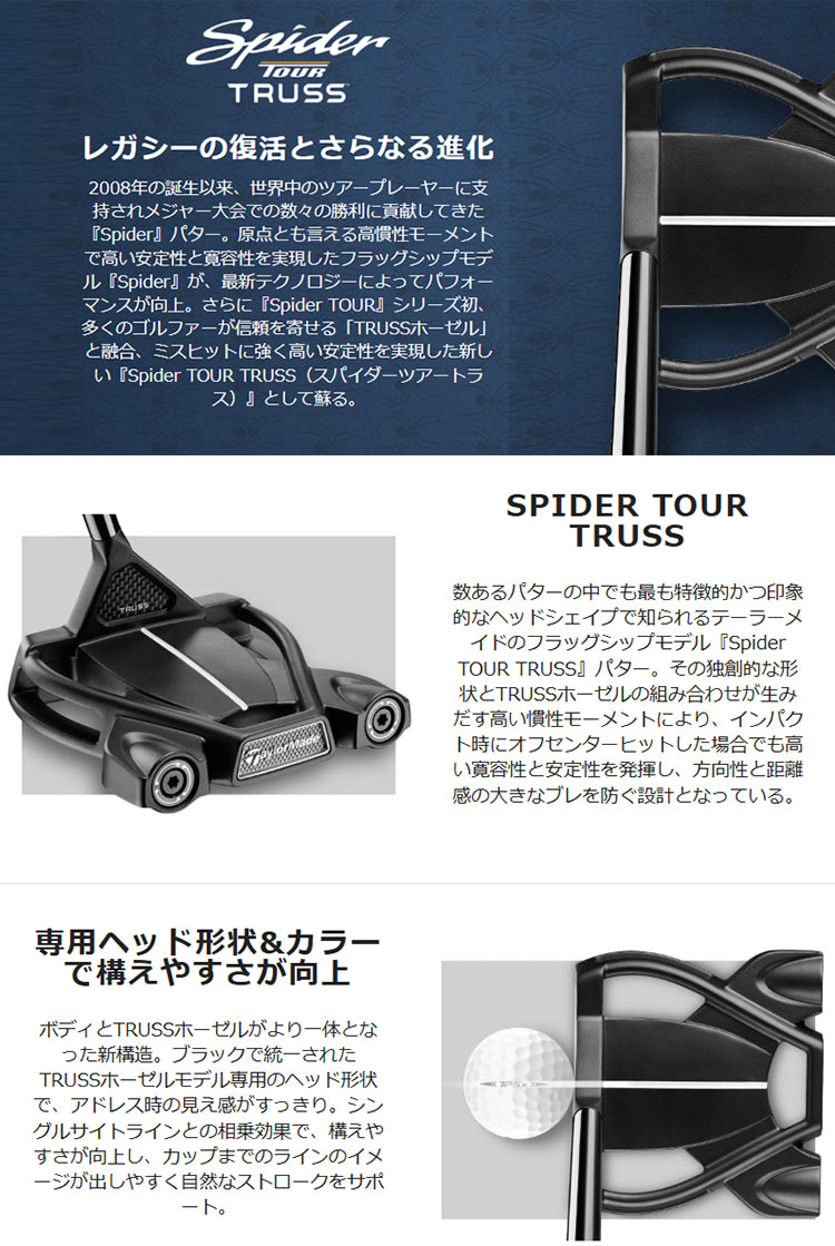 TaylorMade テーラーメイド ゴルフ Spider TOUR BLACK / ICE