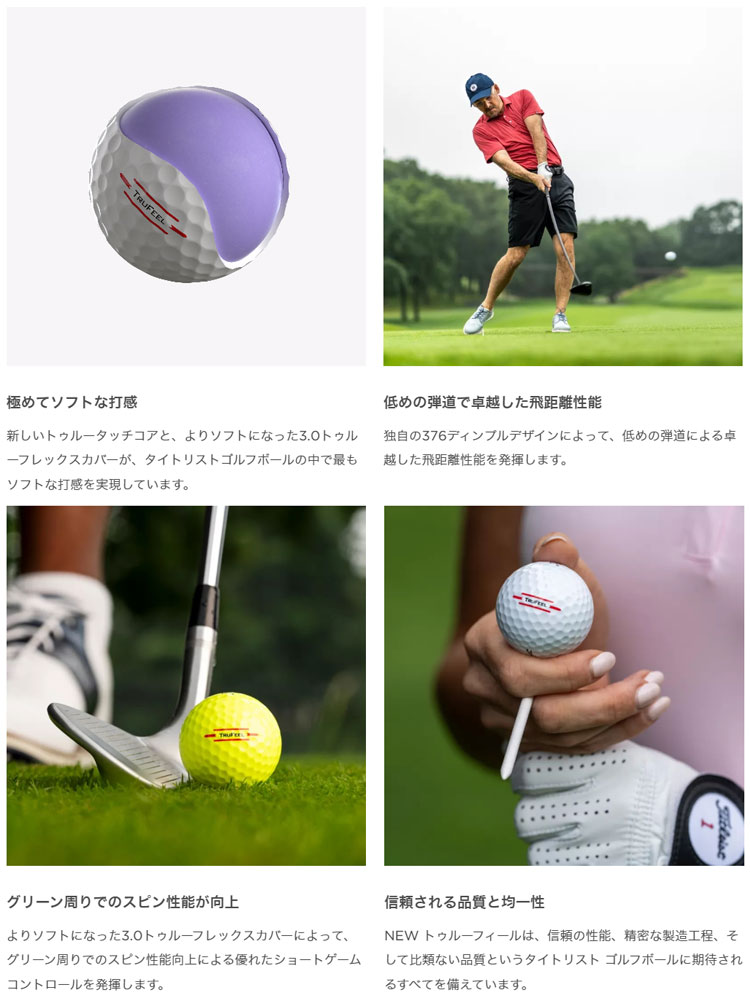 2024 Titleist タイトリスト TRUFEEL　 NEW トゥルーフィール ゴルフボール 1ダース | Titleist | 02