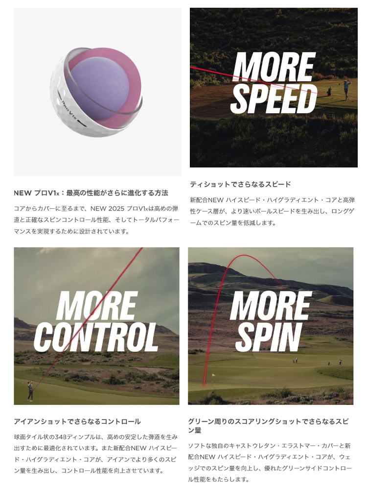 【日本正規品】 2025 Titleist タイトリスト ゴルフ PRO V1x 25NEW プロV1X ゴルフボール 1ダース | Pro V1x | 02