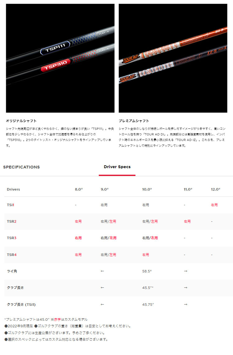 Titleist（タイトリスト） ゴルフ Titleist 2022年モデル TSR3 DRIVER