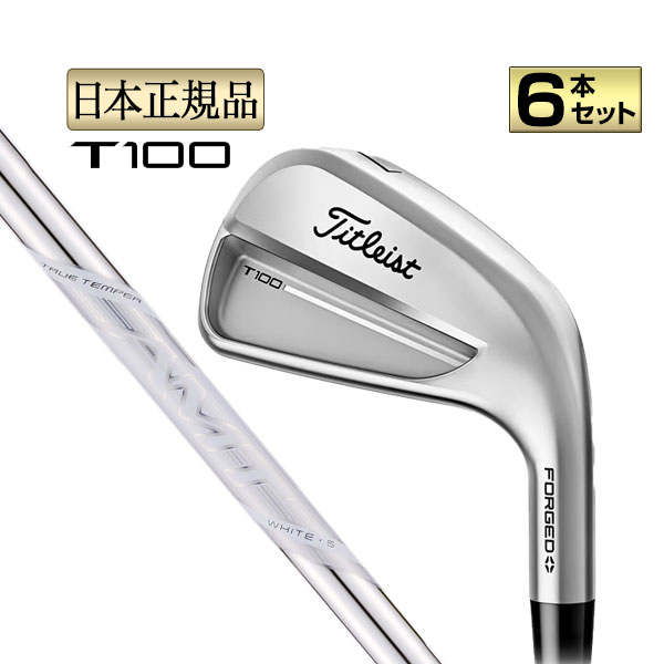 タイトリスト T100 アイアン5本 (#5-6、8-P) AMT WHITE T-Series タイトリスト ゴルフ T100 アイアンセット 6本組(＃5-P) AMT
