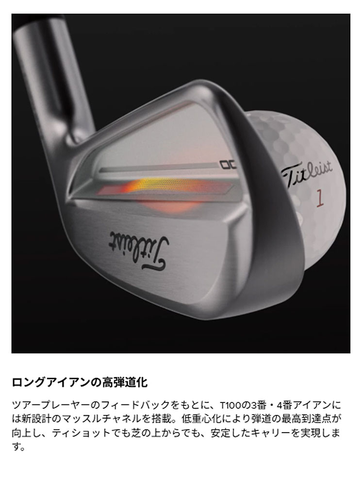 T-Series タイトリスト ゴルフ T100 アイアンセット 6本組(＃5-P) AMT
