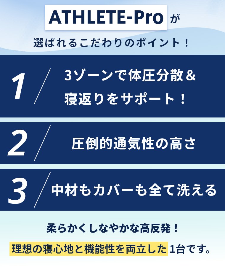 マットレス 洗える 高反発 ベッドマット 国産 速乾 アスリートプロ リテリー literie