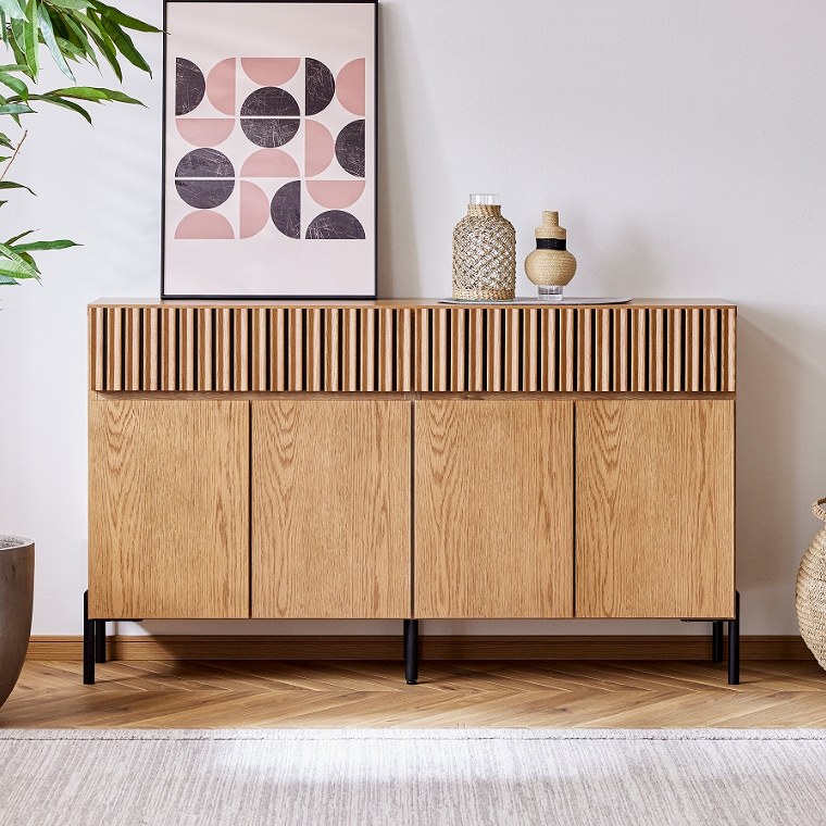 キャビネット 木製 北欧 おしゃれ 開梱設置 リビング収納 幅150cm サイドボード 脚付き 本棚 食器棚 扉付き 日本製 ルーク2 モーブル 引き出し キッチン収納