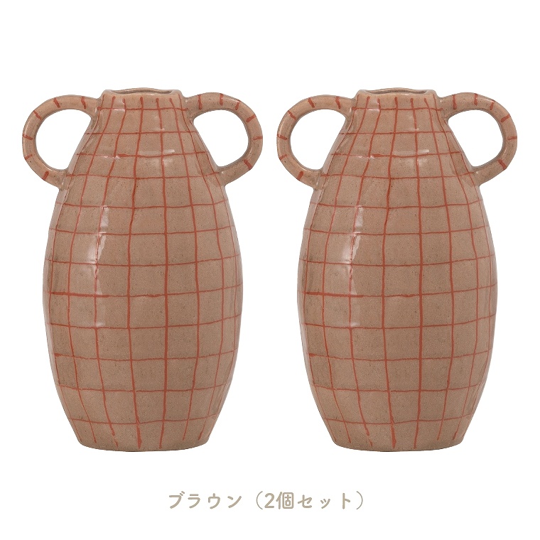 フラワーベース 陶器 韓国 2個セット 花瓶 花びん おしゃれ シンプル