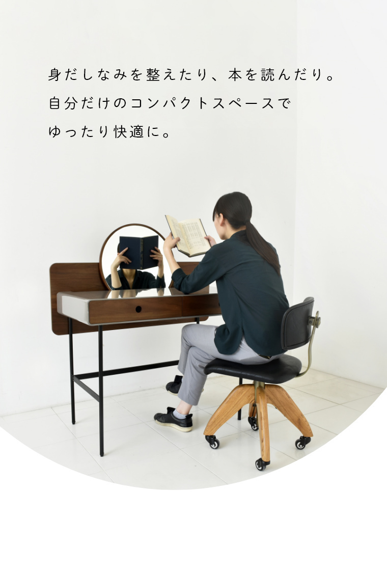 【美品】ビーカンパニー　テーブル　ドレッサー　デスク　机 Amazon｜ドレッサーデスク 幅120cm ワゴンセット Alice 鏡面