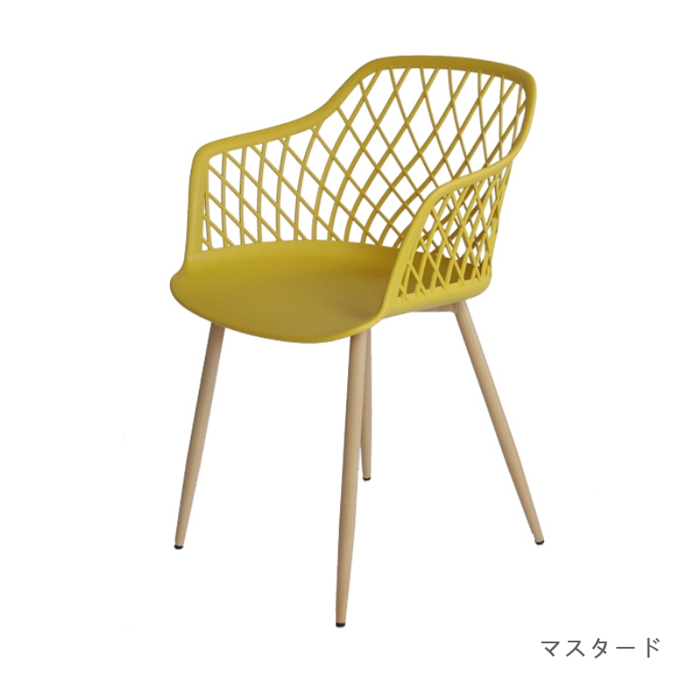 ウッド ダイニングチェア おしゃれ 北欧 メッシュPPチェア 1脚