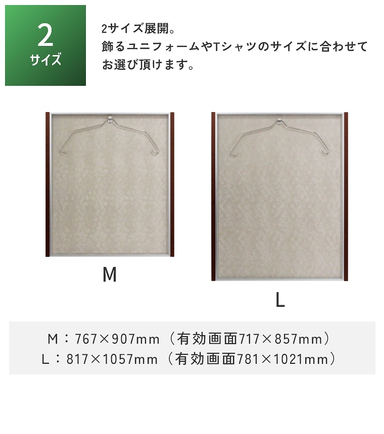 ユニフォーム額縁 スタンダードタイプ L114 Mサイズ 80.1×90.3cm