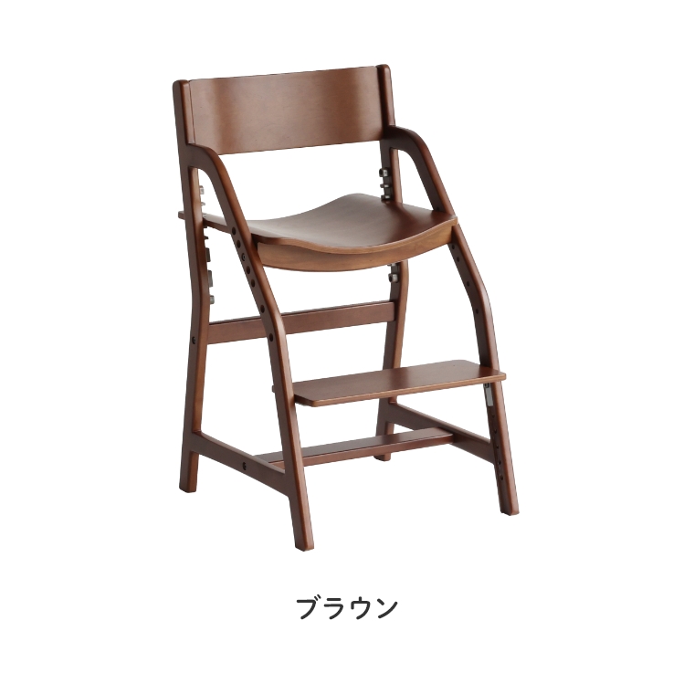 学習イス 姿勢 軽量 E-toko キッズチェア エコノミー 学習椅子 学習チェア 木製チェア 高さ調節 高さ足置き 安全 シンプル リビング ダイニング 木製 JUC-3661｜f-news｜03