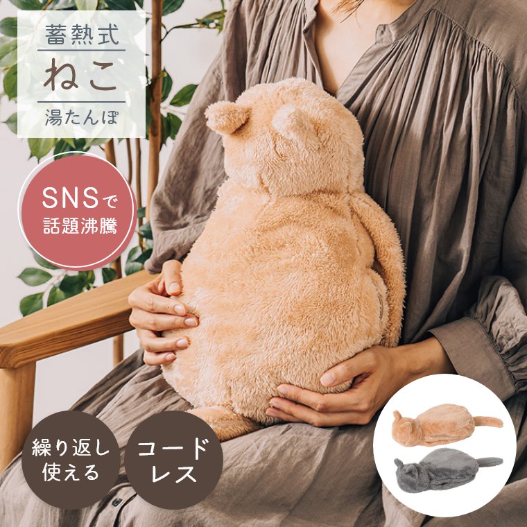 Life on Products（ライフオンプロダクツ） 湯たんぽ 猫 蓄熱式 充電式