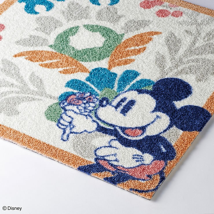 ディズニー ラグ 約50×50cm 6枚組 ミッキー デコレーションラグ Disney