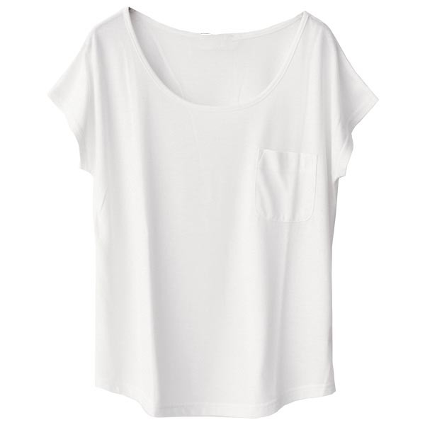 Tシャツ レディース Uネック シンプル ベーシック 美ライン 半袖 大きいサイズ 無地 白 黒 ボーダー ロゴ ホワイト とろみ カットソー 72 ソーシャルガール 通販 Yahoo ショッピング