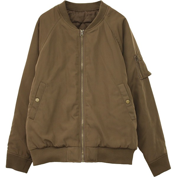 Ma 1 レディース ミリタリージャケット 中綿ブルゾン キルトジャケット アウター 秋冬 代 30代 40代 50代 リブ付きブルゾン 9028 92 R ソーシャルガール 通販 Yahoo ショッピング