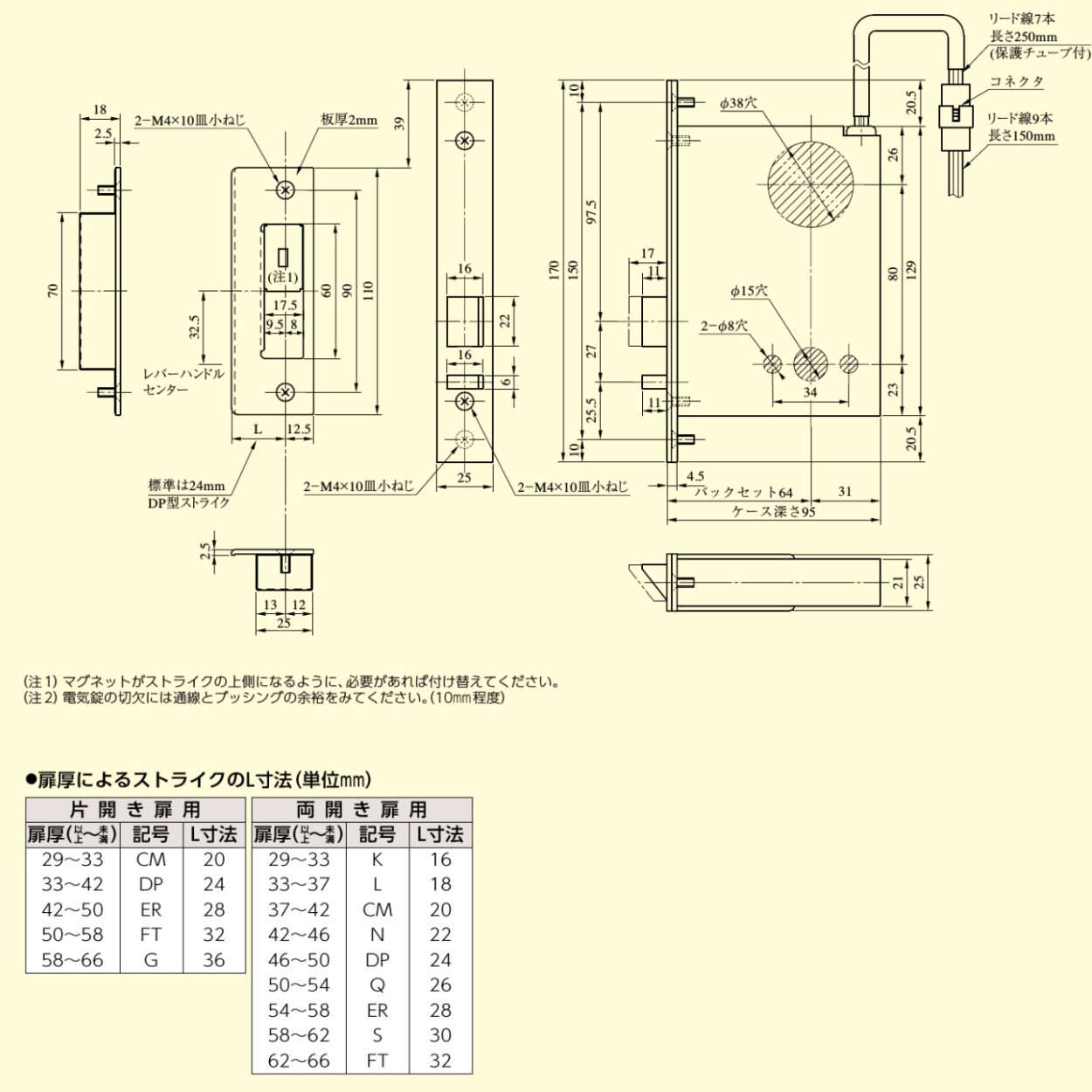 MIWA(美和ロック) ALA U9 ALA50-1 扉厚33〜42mm対応 :ymiwaala50yahoo:鍵と防犯専門店 ファインセキュア -  通販 - Yahoo!ショッピング