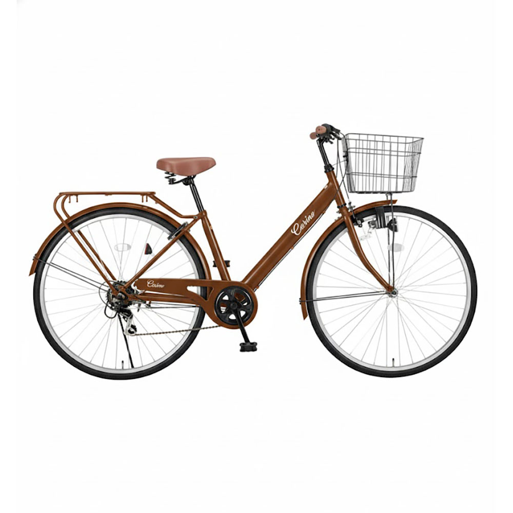 オオトモ 完成品 自転車 27インチ 組立済 ダイナモライト 6段変速 カゴ