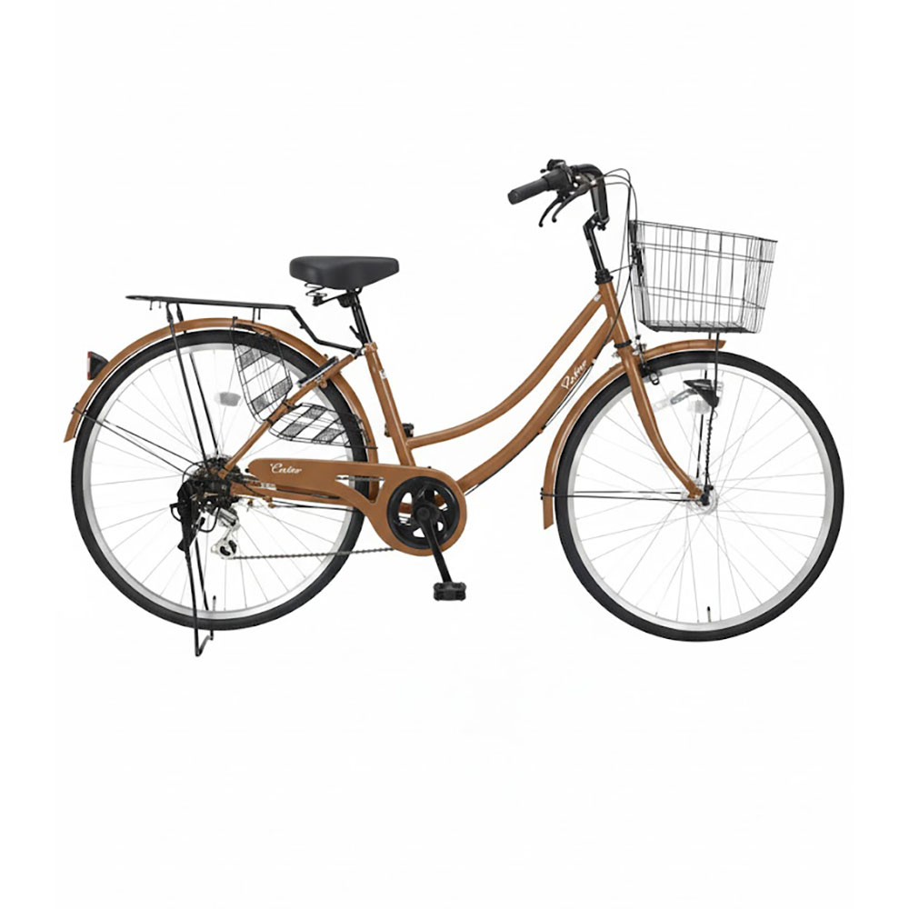 オオトモ 完成品 自転車 26インチ 組立済 LEDオートライト 6段変速 後 