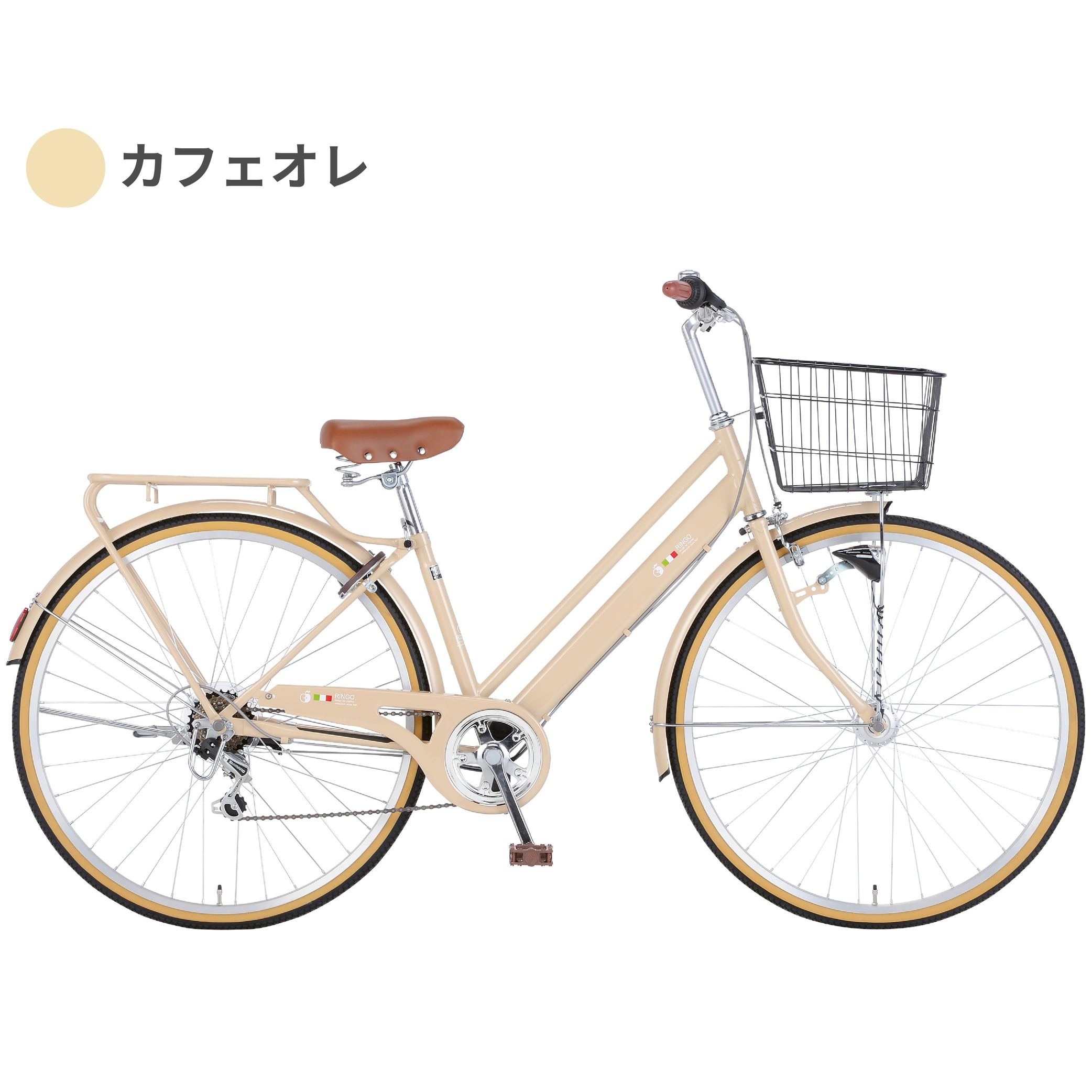 シティサイクル Welby 自転車 27インチ 指定エリア送料無料 完成品 取り寄せ後組立出荷 6段変速 LEDオートライト ウェルビー リンゴ VH  27 RVH76RA