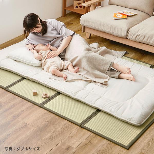 HAGiHARA（萩原） マットレス クイーン 置き畳 い草 4つ折り 幅160×長
