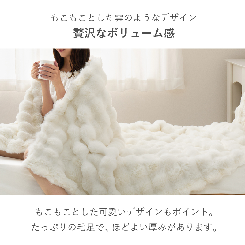 HAGiHARA（萩原） 毛布 ブランケット シングル ふわとろ毛布 2枚合わせ