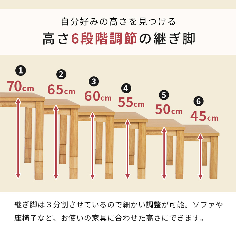こたつ ご機嫌印字機 仕かける こたつ速見表 135 夕めしこたつ 高さ調節する こたつ仕かける 矩形 コタツ仕かける 2点 135×80 ミンカ+為損ない