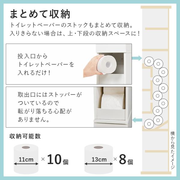 トイレラック スリム サニタリー 収納 薄型 ...の詳細画像5