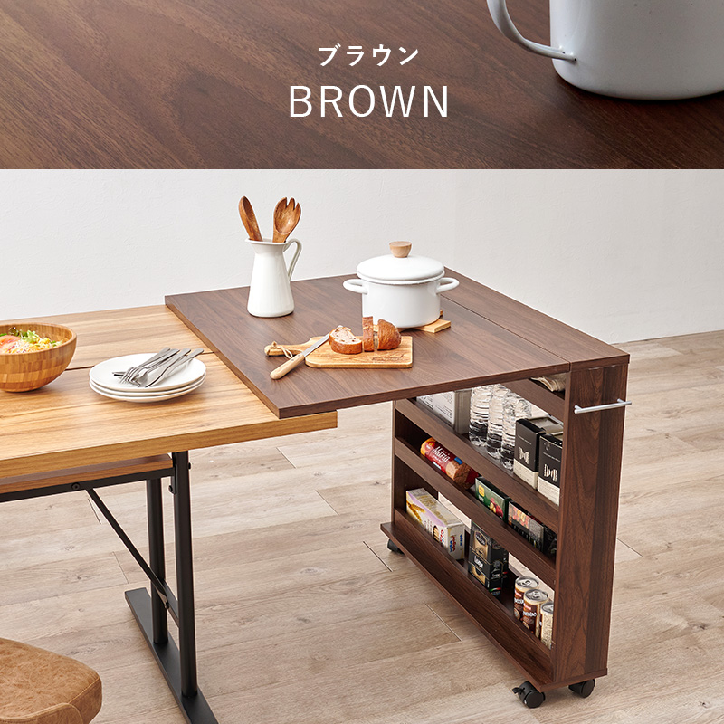 【完成品】明日までの出品‼️折りたたみダイニングテーブル キャスター付き 伸縮 ダイニングテーブル 折りたたみ 収納付き キャスター コンパクト