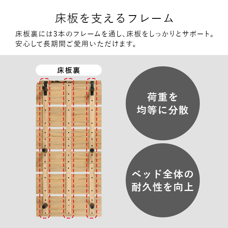 組立簡単 すのこベッド S(シングルベッド) 耐荷重150kg コンセント付き 宮付き ベッド・ベッドフレーム 天然木 ベッド下収納 組立品 ベッドルーム | Holy Moters（ホーリーモーターズ） 家具 インテリアのオンライン通販 | ベッドフレーム ベッド シングル マットレス付き すのこ すのこベッド パネル 木製 頑丈 おしゃ...