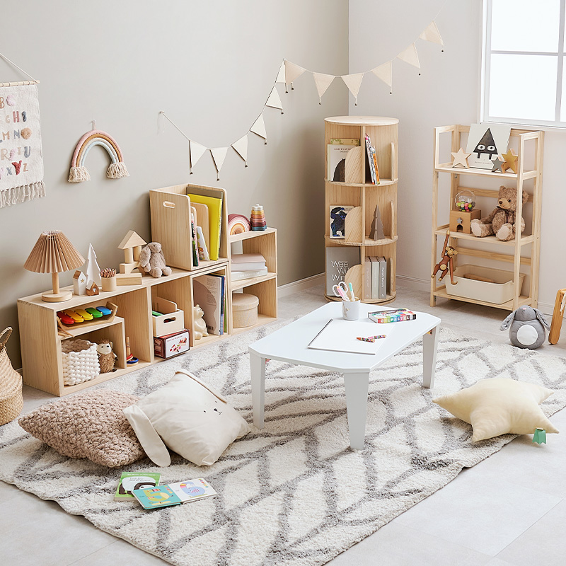 HAGiHARA ラック 棚 木製 本棚 4段 完成品 収納 折りたたみ 収納ラック