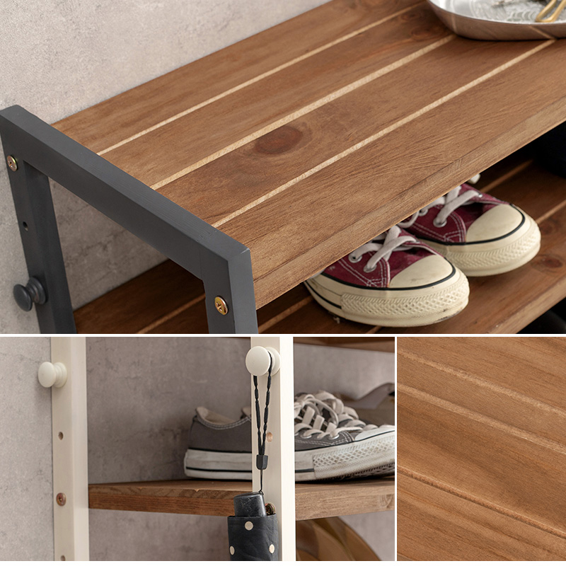 シューズラック スリム シューズボックス 下駄...の詳細画像2