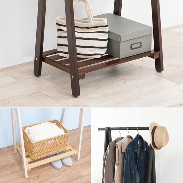 ハンガーラック スリム 頑丈 おしゃれ 木製 ...の詳細画像3