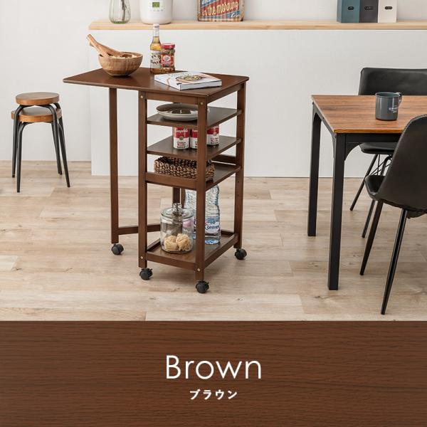 キッチンワゴン キャスター付き 木製 ワゴンキッチンスリム 隙間収納 バタフライワゴン 幅35cm 高さ85cm | HAGiHARA | 13