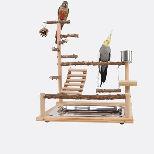 バードアスレチック 天然木製 インコ おもちゃ スタンド オカメインコ