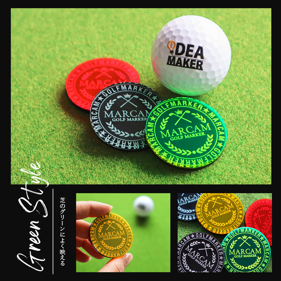 ゴルフ マーカー 名入れ マグネット ボールマーカー おしゃれ プレゼント コンペ 景品 アクリルデザインマーカー (1個販売)(MARCAM STELLAR) | MARCAM | 07