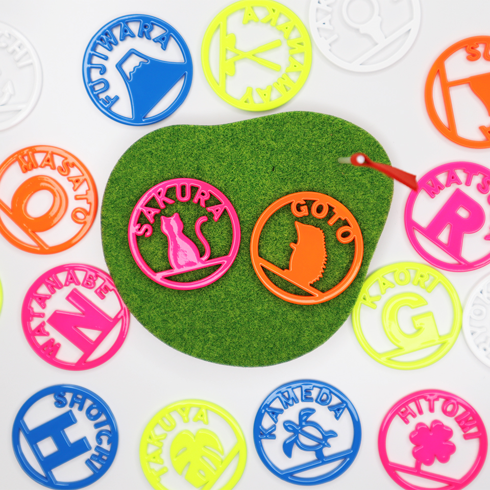 ゴルフ マーカー 名入れ マグネット 蛍光 大きい ボールマーカー コンペ 景品 シンボルアーチ MARCAM SYMBOL ARCH(golfmarker14) | MARCAM | 07