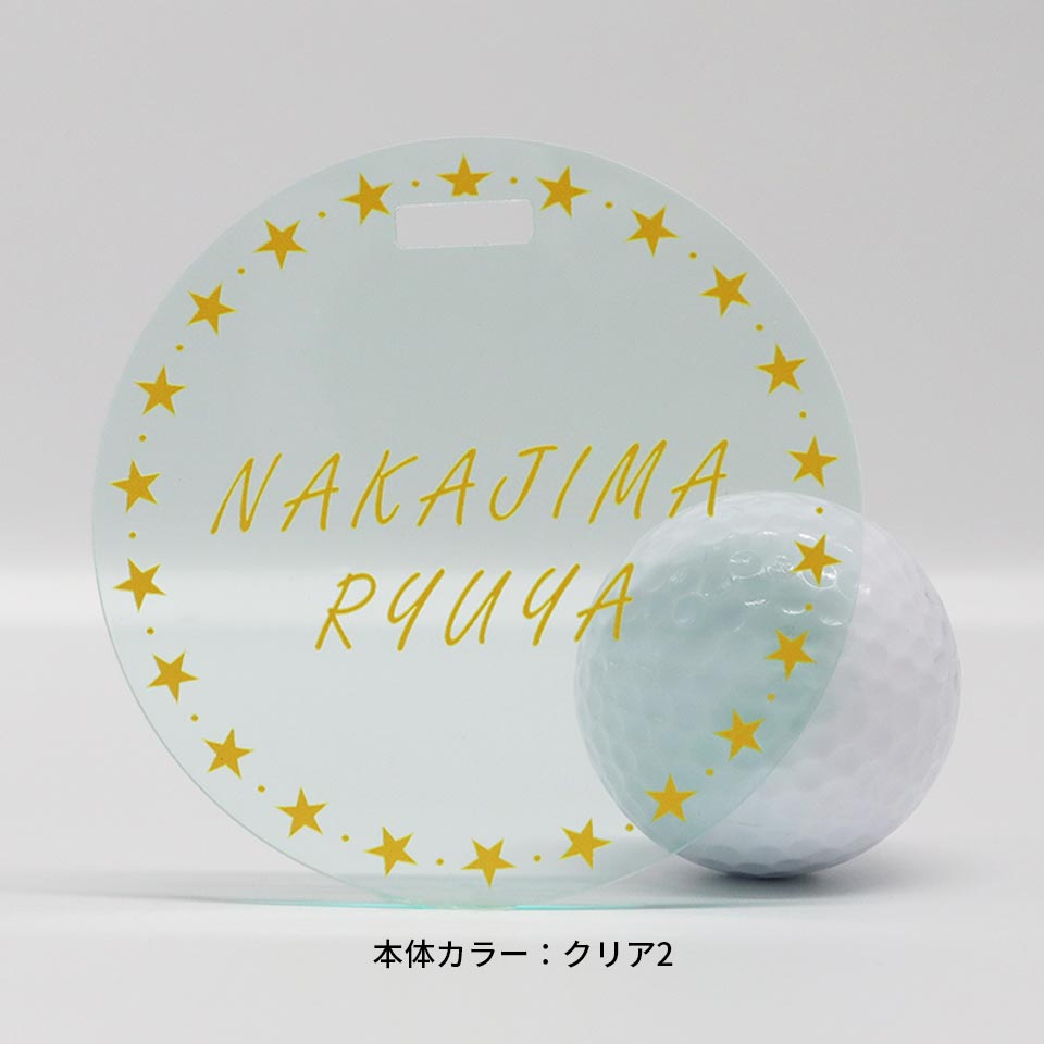 ネームタグ ゴルフ 子供 名入れ ベルト ネームプレート 犬 花 名札 刻印 アクリル 部活引退プレゼント お揃い malca(nametag20) | IDEA MAKER | 05