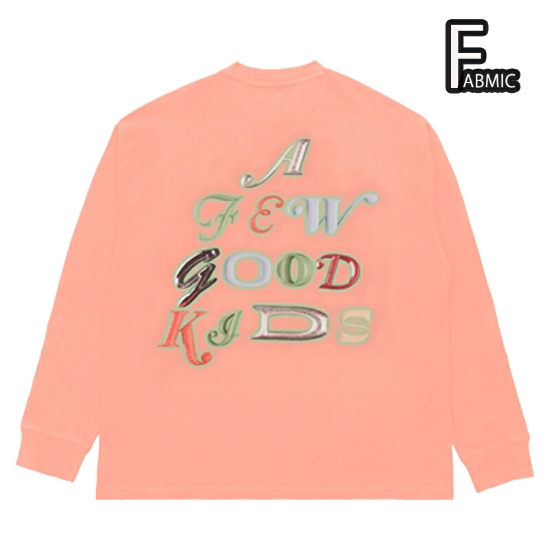 A FEW GOOD KIDSピンク文字 AFGK a few good kids ブランド ロゴ 長袖 スウェット トレーナー