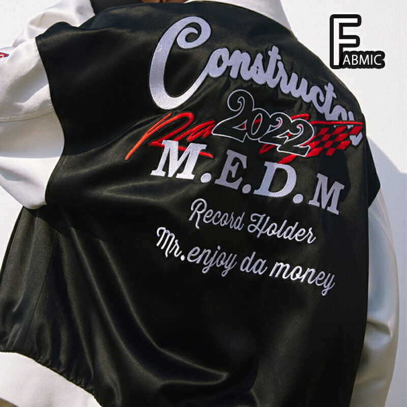 ☆今だけプレゼント！ジャケット購入でブランドＴシャツ１枚！☆MEDM Mr. Enjoy. Da. Money ミスター エンジョイ ダ マネー  スタジャン ジャケット ウインドブレ : md-j-jpbk : Vel Chesty - 通販 - Yahoo!ショッピング