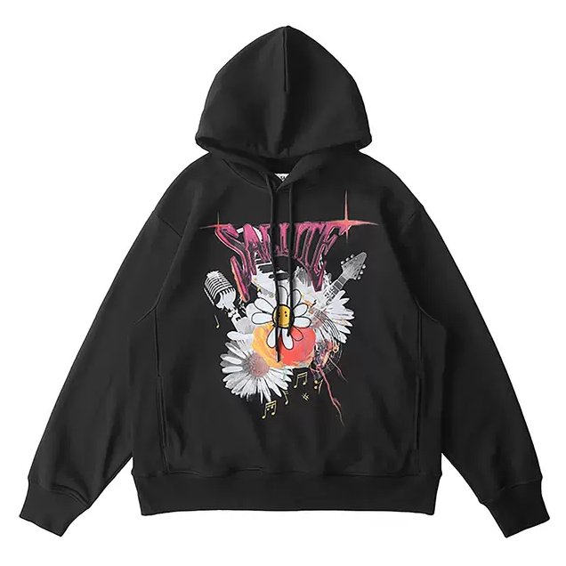 SALUTE サルーテ Smile Sunflower Vintage Hoodie フーディー パーカー