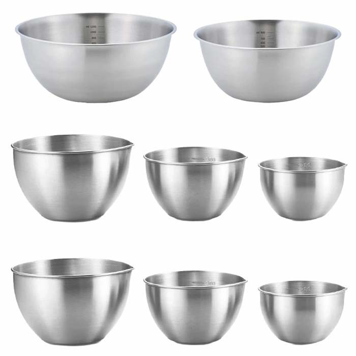 業務用　ステンレスボウル　8個セット ステンレスボウル 8点セット ボウル ステンレス 大 中 小 注ぎ口付き