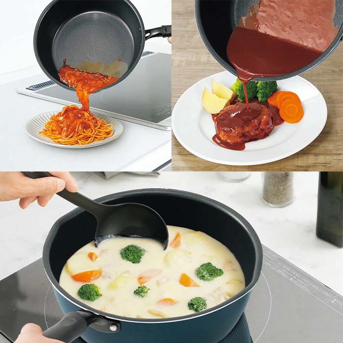 フライパン 22cm 24cm 26cm 3点セット 深型 深い IH対応 ガス火対応