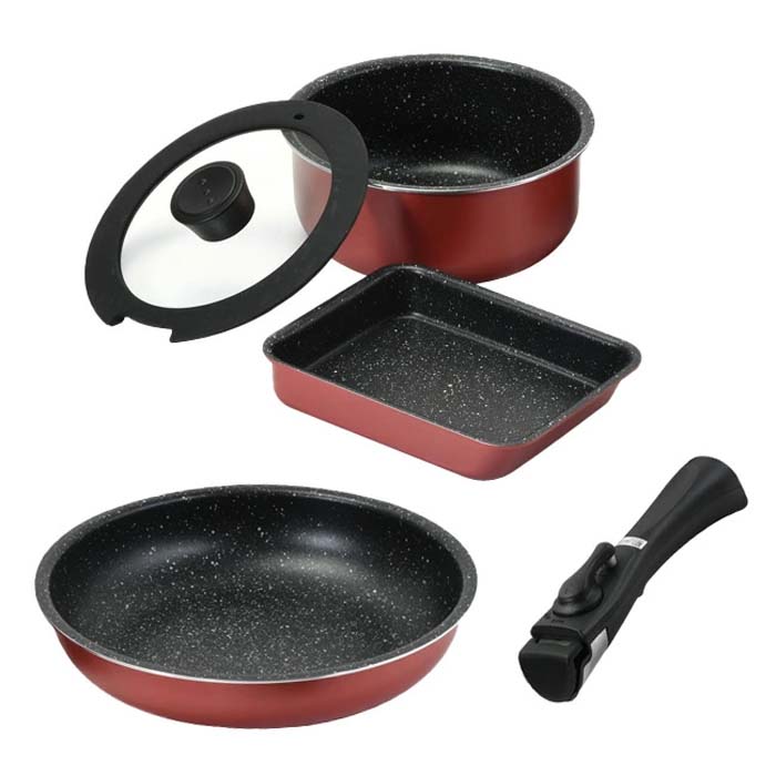 マーブルコート クックウェア 5点セット フライパン マルチポット 玉子