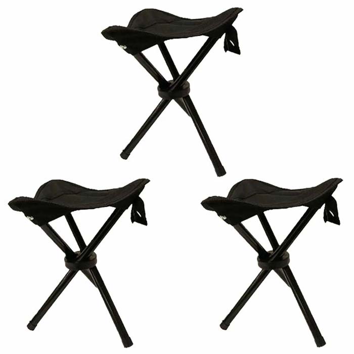 3個セット】 三脚イス 折りたたみ椅子 持ち運び ポータブルチェア 軽量