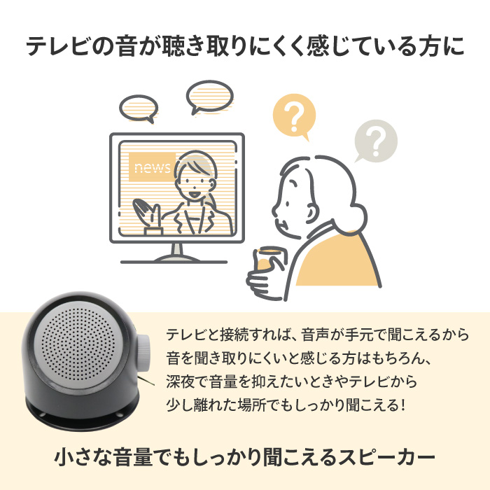 スピーカー 便利 音声 声 音 クリア しかり聞こえる テレビの音 TV